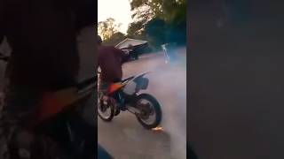 1998 KTM 380 exc sparking rolling burnout [upl. by Eniamor]