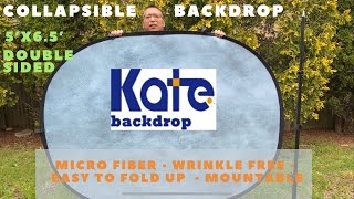 Kate Backdrop Collapsible 5x65 Micro Fiber backdrop Double sided [upl. by Domenech]