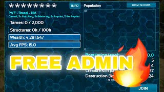 Ark Mobile Free Admin Pass Server  2024 New  RISE arkmobile [upl. by Yrelle]