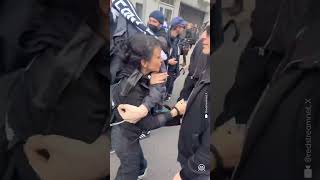 ProIsrael supporters disrupted a proPalestinian rally in Berlin [upl. by Marji233]