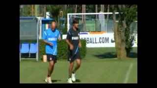 ALLENAMENTO CALCIO Stagione 20112012FC INTERNAZIONALE [upl. by Airot]