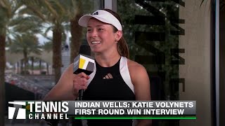 Katie Volynets Shares Memory With del Potro as Young Fan Indian Wells 1R [upl. by Ebehp927]