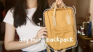 DIY  KANKENinspired mini backpack  no sewing machine needed [upl. by Devitt]