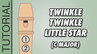 Twinkle Twinkle Little Star C Major  Recorder Tutorial 🎵 EASY Song [upl. by Rajewski30]