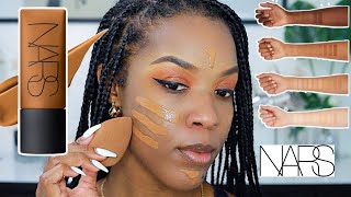 NEW NARS SOFT MATTE COMPLETE FOUNDATION REVIEW DARK SKIN [upl. by Eilojne]