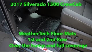 2017 Silverado Z71 CrewCab 4wd WeatherTech 1st and 2nd row mats [upl. by Nealson]