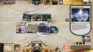 Ep399 Annoying mono white healtoken deck vs mono green deck Platinum ranked historic MTG Arena [upl. by Cutlerr]