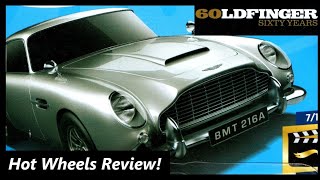 James Bond 007 Goldfinger Aston Martin 1963 DB5 2024 Hot Wheels Review [upl. by Hilliary]