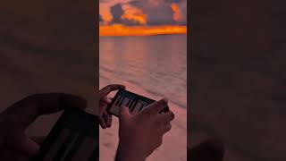 Playing mobile piano with beautiful Sunsetmaldives shorts travelling [upl. by Nuzzi957]