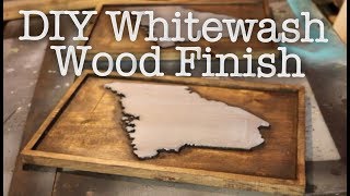 DIY Whitewash Wood Finish  How To Whitewash [upl. by Buddie]