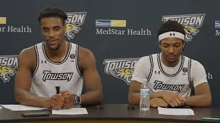 Full Press Conference Following Towson Mens Basketballs Victory Over Penn State WilkesBarre [upl. by Ecitnirp534]