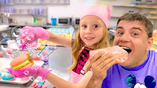 Nastya learns how to make soap for children at home  DIY Soap challenge [upl. by Yatzeck]