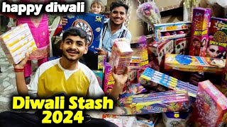 DIWALI STASH 2024 😍 Happy Diwali  Diwali Patakhe  Testing Crackers 😱 [upl. by Ariahaj558]