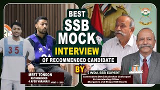 🔥धमाकेदार Best SSB Mock Interview of Recommended Candidate  Best NDASSB Coaching in Lko IndiaWDA [upl. by Mraz]