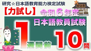 【力試し・令和６年度 日本語教員試験 １週間前】まとめ [upl. by Bogey]