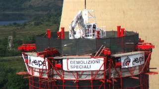 Demolizione ciminiera Centrale Termoelettrica con soluzione DeSpe Spa [upl. by Diarmid]