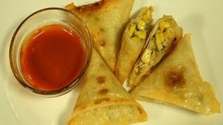 Corn Samosa By Maithily [upl. by Allenotna]