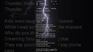 Thunder ⚡ lyrics [upl. by Dyer665]