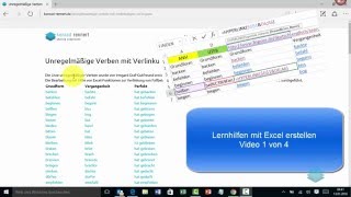 Lernhilfen mit Excel erstellen Video 1von4 [upl. by Naujak]