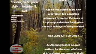 Examining the Scriptures Daily — November 12 2024 [upl. by Doble]