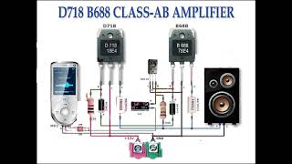 AB AMPLIFIER 12v circuit diagram [upl. by Russo]