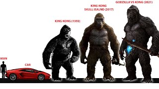 KING KONG SIZE COMPARISON AND EVOLUTION OF KING KONG 1993  2021  REMASTERED [upl. by Terrilyn842]