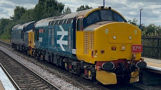 37407  37218 ROG C DRS pass through Swinton South Yorkshire railway station [upl. by Penland]