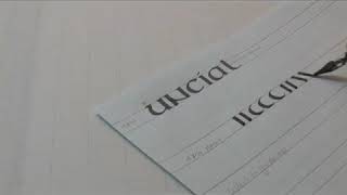 Letter Size in Uncial Calligraphy [upl. by Asilrahc]