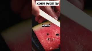 Ultimate Brother Duo VS Knife amp Watermelon 🍉 😋 shorts [upl. by Akimrehs286]