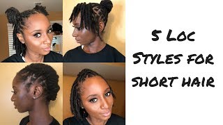 How To Five Loc Styles for Short Hair  MRSBREAUXBODY [upl. by Raney]