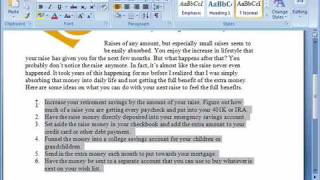 Create a Text Box From Existing Text in Word 2007 [upl. by Monahon]