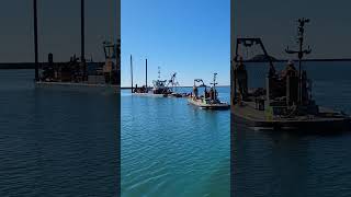 Positioning the dredge in Crescent City Ca harbor Nov 6th [upl. by Venita]