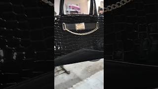 bolso de mujer acabado en LAGARTO NEGRO 👜 [upl. by Ellenwad]