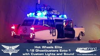 Rotating View of Hot Wheels Elite Ghostbusters Ecto1 with Custom Lights and Sound [upl. by Suiramad768]