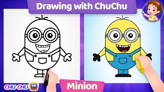 How to Draw a Minion  More Drawings with ChuChu  ChuChu TV Drawing Lessons for Kids [upl. by Coshow216]