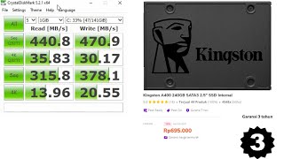 SSD Kingston A400 240GB Speed Test [upl. by Onaireves]