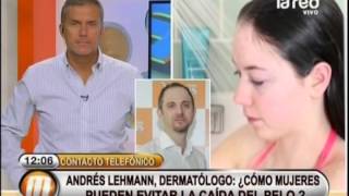 El dermatólogo Andrés Lehmann explica cómo evitar la caída del cabello [upl. by Ymmaj497]