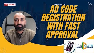 How to do AD code Registration in Icegate  ICEGATE AD Code Registration [upl. by Coralie]