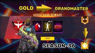 GOLD TO GRANDMASTER IN 5 HOURS😳 New Rank Season 36 Free Fire 🔥 [upl. by Landon]