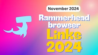 Top 20 Rammerhead Browser Links  Proxy for School Chromebook 2024 [upl. by Matuag]