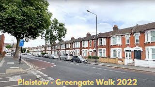 Plaistow  Greengate Walk 2022  4K HD  East London  Here We Go [upl. by Lenssen222]