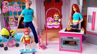 Barbie Dollhouse LOL Family Fun Morning Routine in Playground [upl. by Bradshaw]