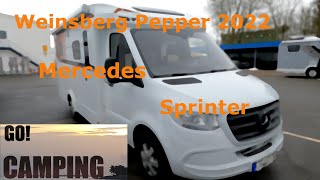 Premiere 2022 Weinsberg Edition Pepper auf Mercedes Sprinter Wohnmobil [upl. by Dibbell]