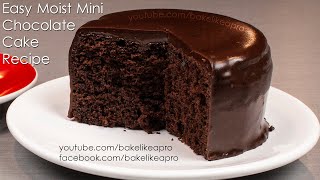 Easy Moist Mini Chocolate Cake Recipe [upl. by Qifahs424]