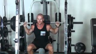 Smith Machine Exercises Part 3 FSMC Smith Machine with Bench [upl. by Karena500]