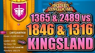 Kingsland Opens 1365 amp 2489 vs 1846 amp 1316 also holy knights treasure in Rise of Kingdoms [upl. by Ahsinet]