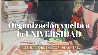 ORGANIZACIÓN VUELTA UNIVERSIDAD  Agenda Ordenador  Planners [upl. by Ilene837]