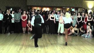 Tabari Salmon amp Sophie McCoy perform Jive show at VIP Easter Salsa Ball on 14th April 2012 [upl. by Yedrahs]