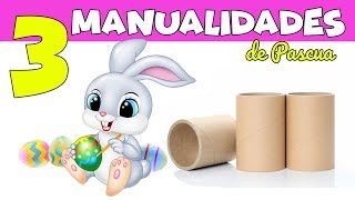 3 manualidades de Pascua para niños con tubos de cartón [upl. by Nadine229]