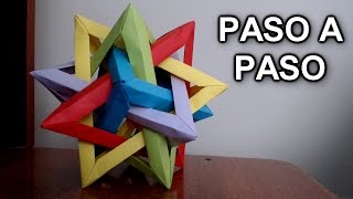 Tetraedro Intersectado De Origami ¡TUTORIAL FACIL  Intersecting Tetrahedra Origami [upl. by Yorgos]